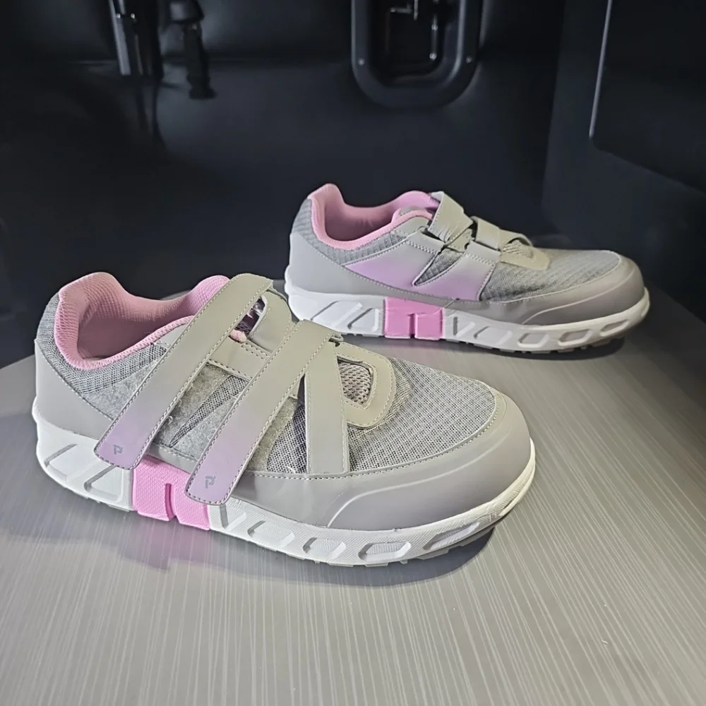 Propet Matilda Strap‎ WAA123M Gray Pink Sneakers, Women's Size 11XX(4E) PreOwned